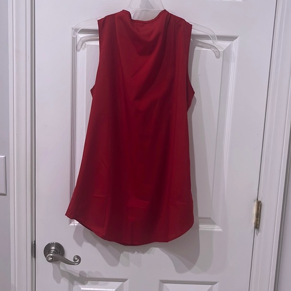 Red, Half zip dressy tank top - Picture 2 of 5
